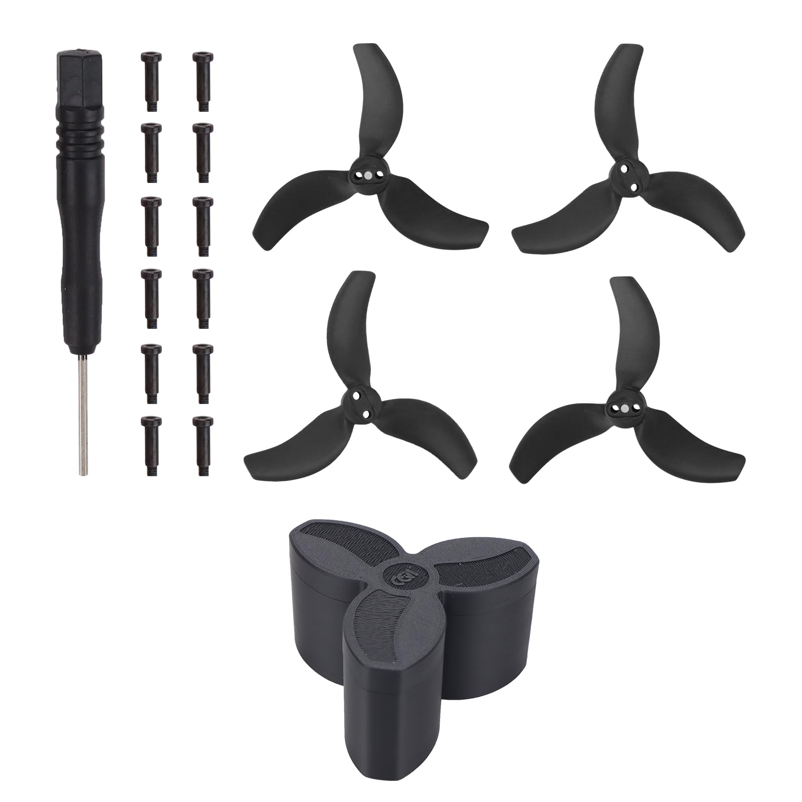 THLMT Propeller Tragetasche Kompatibel für DJI Avata 2, Drone Blade Reisetasche Case Tragetasche Pouch Drone Schutzhülle Box Organizer Paddel tragbar Aufbewahrungskoffer (Schwarz) von THLMT