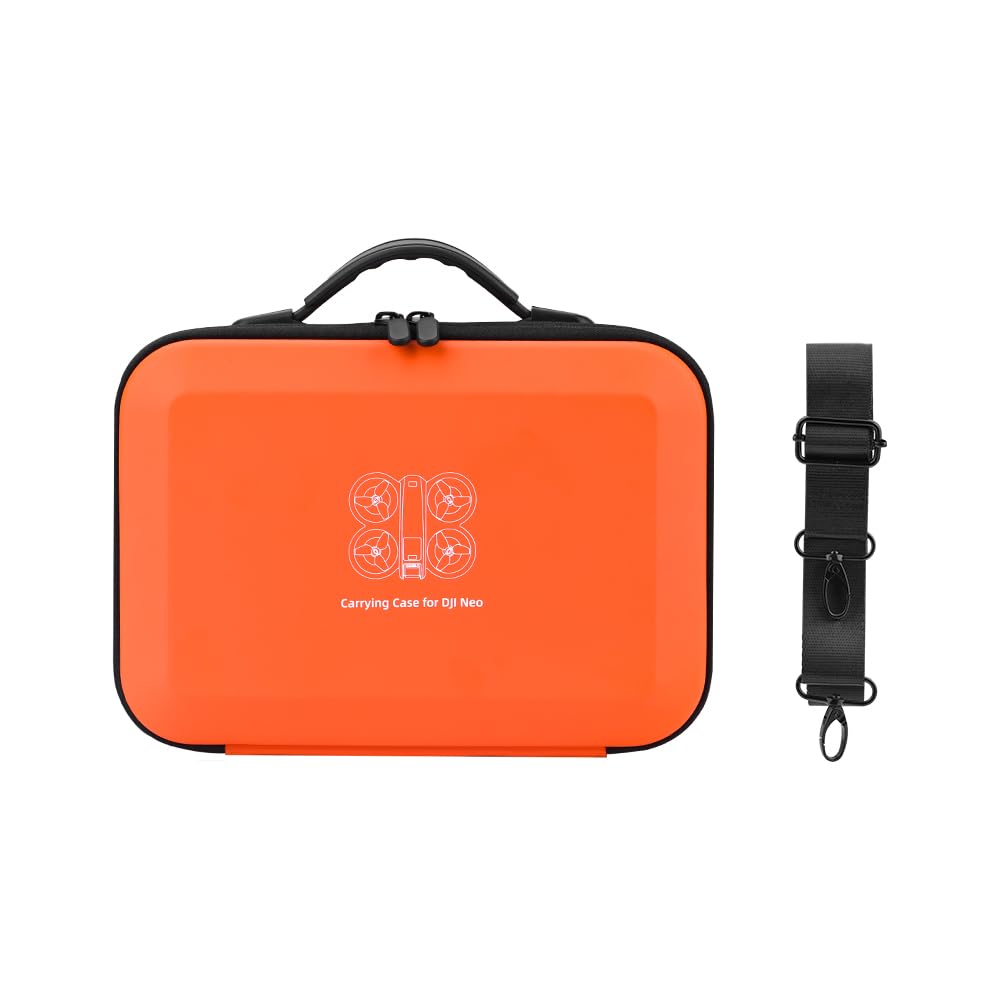 Tragetasche Kompatibel für DJI Neo, Aufbewahrungstasche Tasche Drohne Fernsteuerung Zubehör Crossbody Tragetasche Organizer Pouch Reiseschutztasche mit Schulterriemen (nur Tasche) (Orange) von THLMT