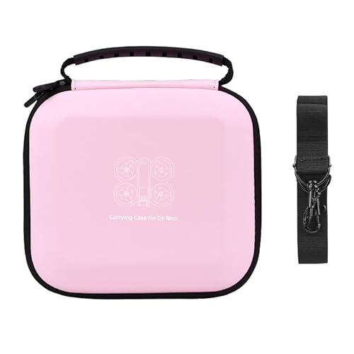 Tragetasche kompatibel für DJI Neo, Lagerung Schultertasche Tasche Drohne Crossbody Tragetasche Pouch Tragbarer Reise-Schutzkoffer mit Schulterriemen (nur Koffer) (Rosa) von THLMT