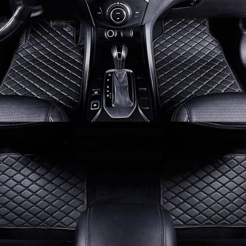 4Stück Leder Auto Fußmatten für Benz S Class 4 Seats 2014-2020, Allwetterschutz Teppichmatten rutschfeste Wasserdicht Automatten SchüTzen Interieur Bodenmatten Auto ZubehöR LHD,A/Black von THNIKK