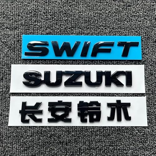 Auto Logo Aufkleber Abzeichen für Suzuki Vitara SX4 Swift Alto, Selbstklebend Autoaufkleber Emblem Abziehbilder, Body Abzeichen Aufkleber, Auto Zubehör,3pcs Swift von THOMIX