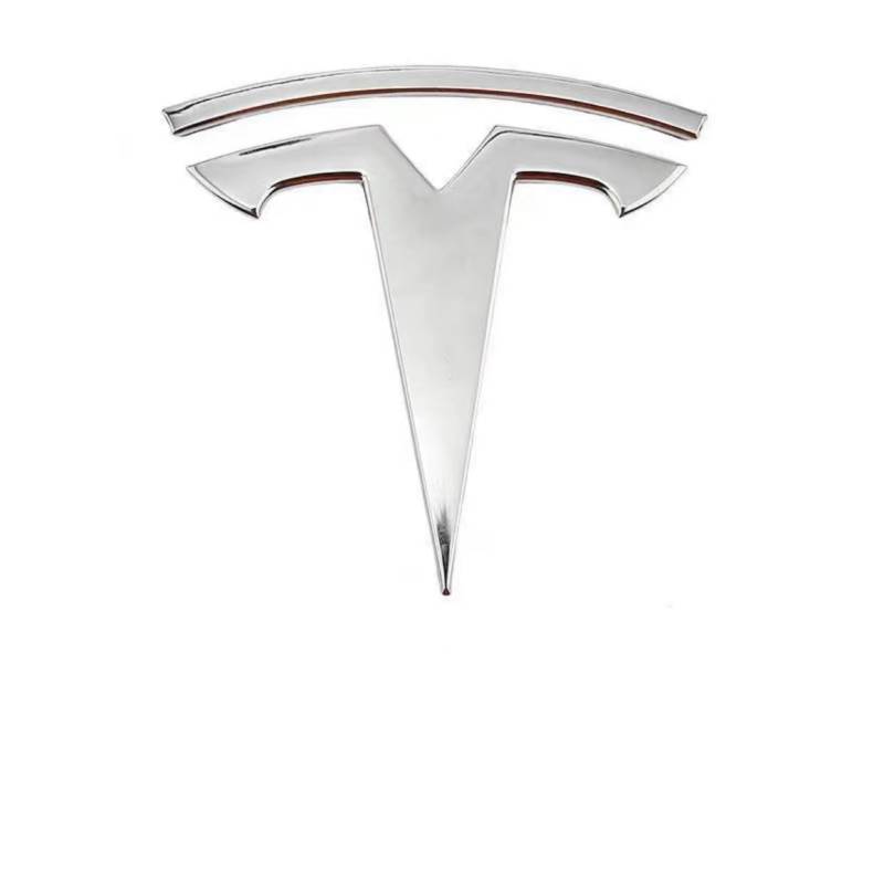 Auto Logo Aufkleber Abzeichen für Tesla Model Y, Selbstklebend Autoaufkleber Emblem Abziehbilder, Body Abzeichen Aufkleber, Auto Zubehör,Back-C Silver von THOMIX