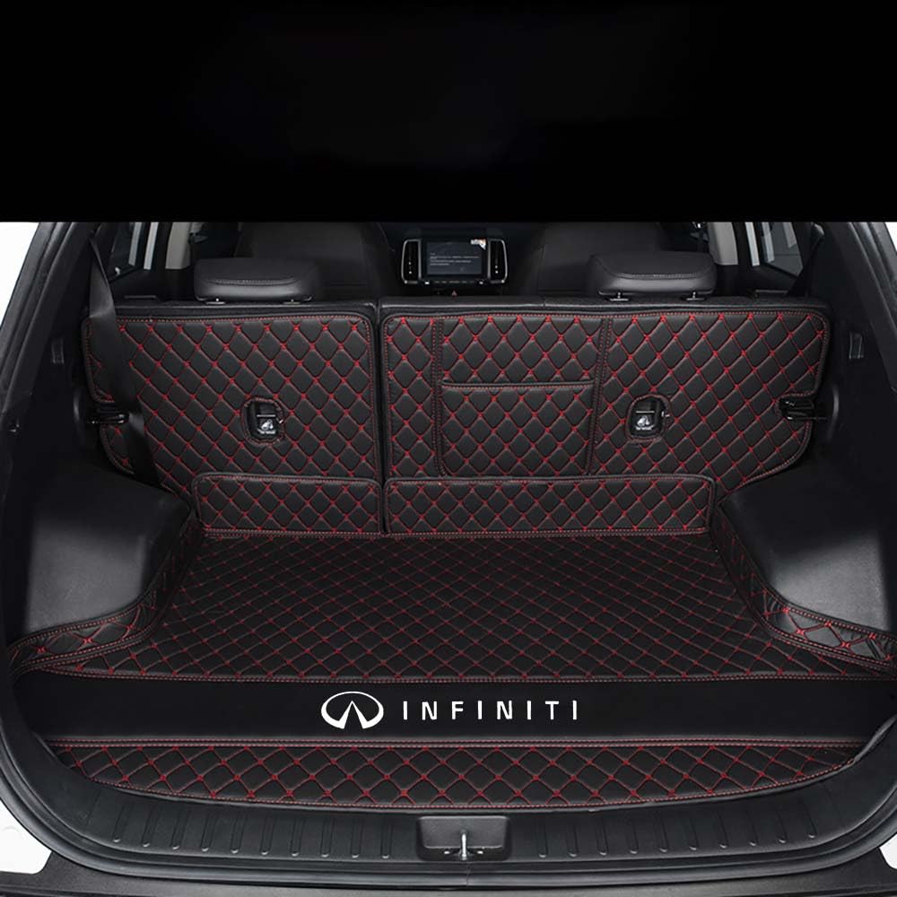 Auto Kofferraummatten, Für Infiniti Q70L 2019-, Langlebiges Wasserdicht Kratzfest Kofferraumwanne Kofferraum Schutzmatte,B von THRU