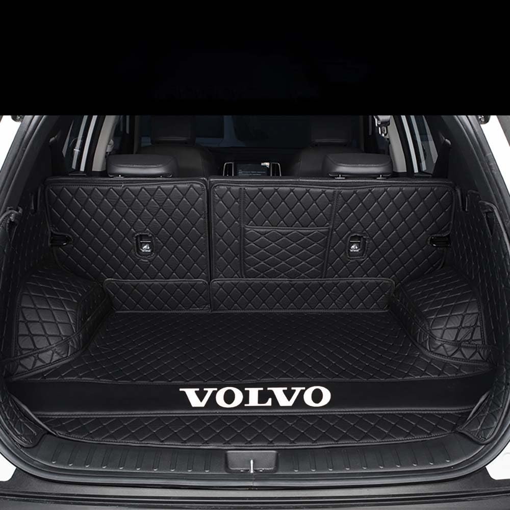 Auto Kofferraummatten, Für Volvo XC90 7seats 2016- (new energy), Langlebiges Wasserdicht Kratzfest Kofferraumwanne Kofferraum Schutzmatte,J von THRU