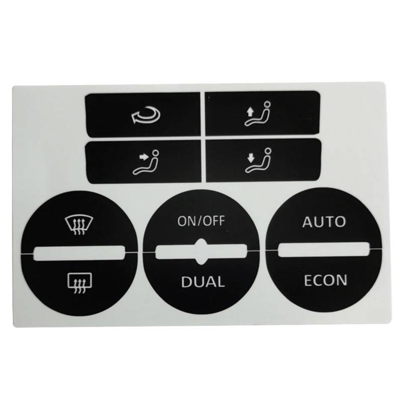 Autoknopf Aufkleber Set Kompatibel Mit VW Für Golf Mk5 2004 2005 2006 2007 2008 AC Fenster Klima Abgenutzte Abblätternde Tasten Reparatur Aufkleber AC Control Button Decals Aufkleber von THRU