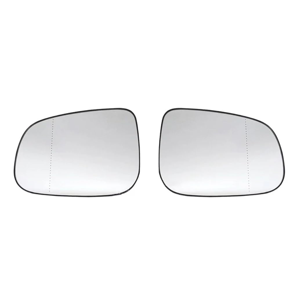 THRU Außenspiegel Glas Kompatibel Mit Volvo Für S80 S60 S40, Beheizt, Mit Trägerplatte, Seitliches Rückspiegelglas, OEM: 30716479, 30716486(A Pair) von THRU