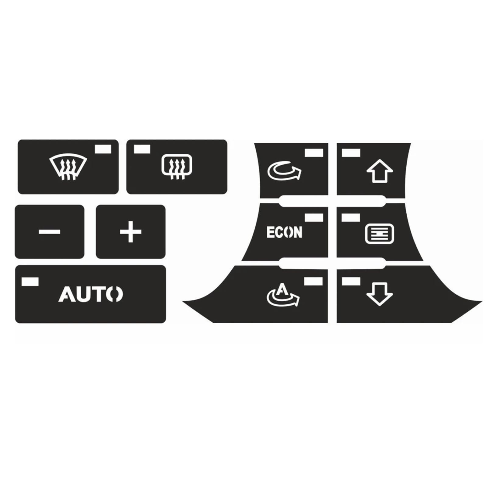 THRU Autoknopf Aufkleber Set Kompatibel Mit Für A3 8p 2003 2004 2005 2006 2007 2008 2009 2010 2011 2012 Auto-AC-Taste Reparaturaufkleber Armaturenbrett-Steuerschalteraufkleber von THRU