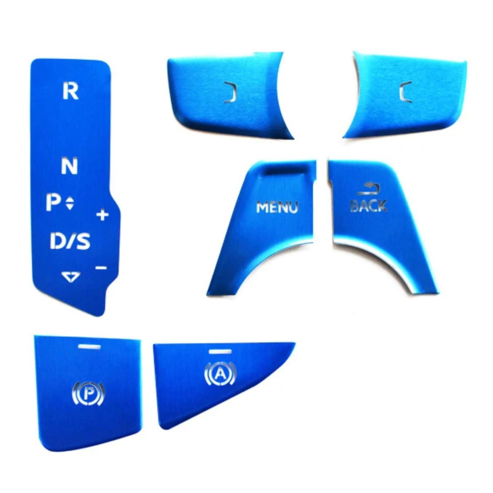 THRU Autoknopf Aufkleber Set Kompatibel Mit Für A4 B9 2017 2018 2019 Auto Zentralsteuerung Elektronischer Handbremsknopf Aufkleber Auto-Innenausstattung(Blue) von THRU
