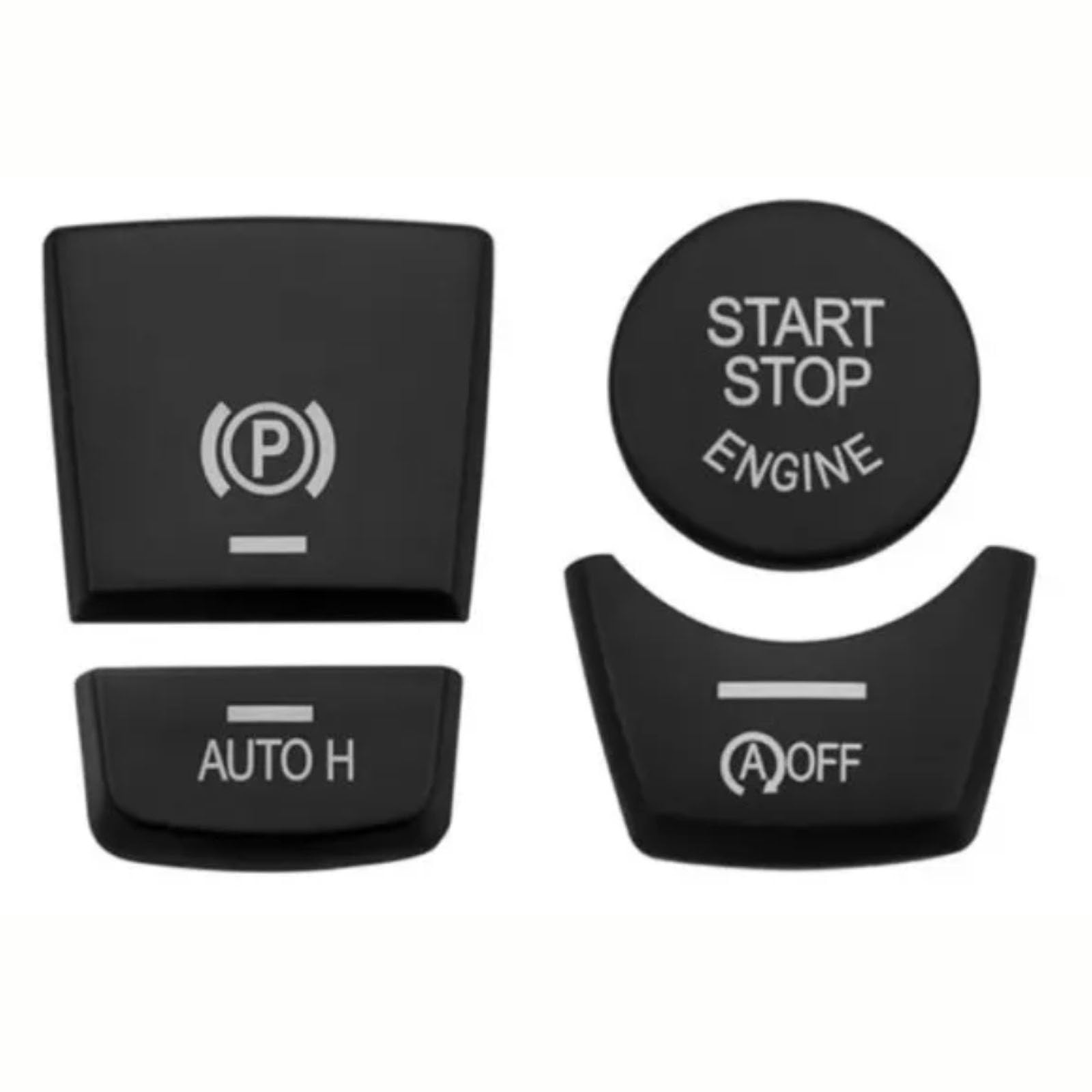 THRU Autoknopf Aufkleber Set Kompatibel Mit Für F10 F12 2011 2012 2013 2014 2015 2016 2017 Automotor Start Stopp Elektronische Handbremse P Auto H Knopfverkleidungsaufkleber(Black) von THRU