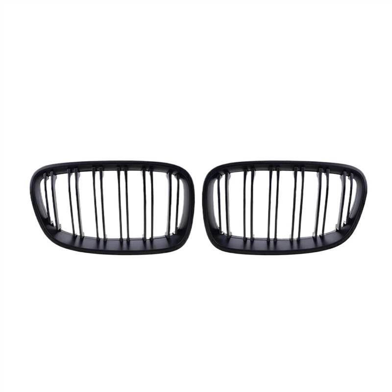 THRU Vorderer Mittelgrill des Kompatibel Mit 1er F20 M140i 118d F21 2012 2013 2014 Front Diamonds Style Grille Zubehör Front Kühlergrills Ersetzen(Double-Matte Black) von THRU