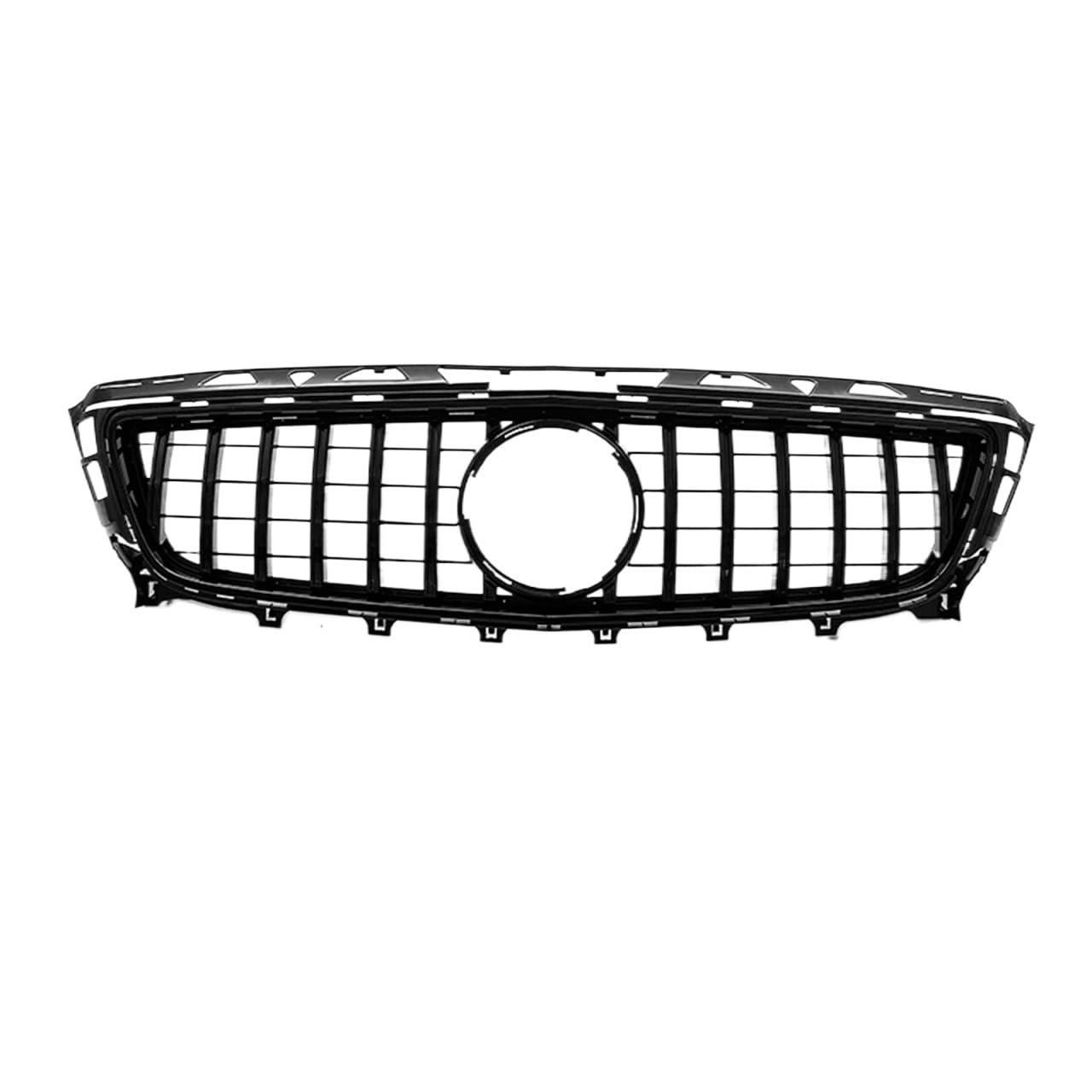 THRU Vorderer Mittelgrill des Kompatibel Mit Benz Für CLS-Klasse W218 C218 X218 CLS350 CLS500 CLS550 2011 2012 2013 2014 Auto-Oberstoßstangenhaube Mesh-Frontgrill Ersatz(Black) von THRU