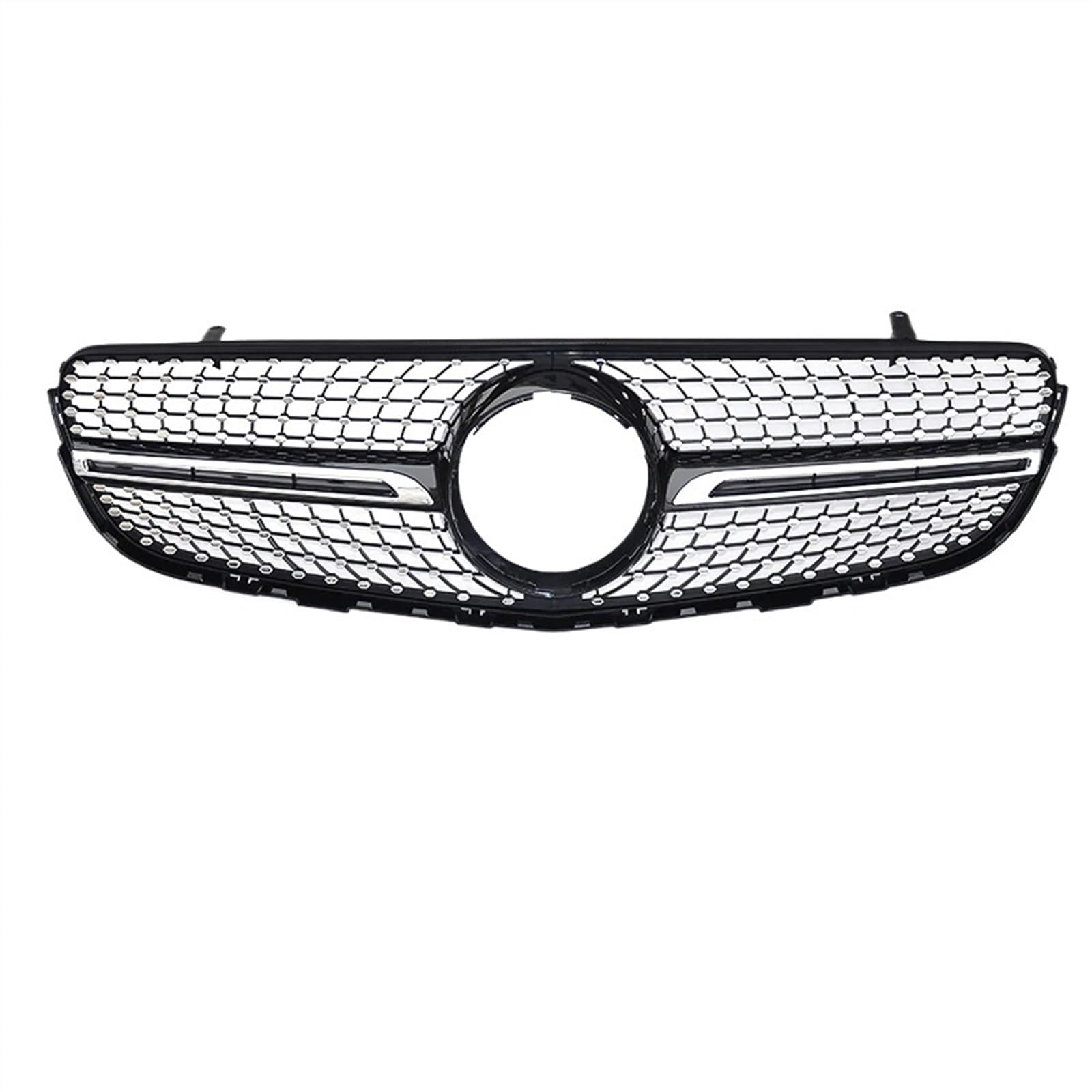 THRU Vorderer Mittelgrill des Kompatibel Mit Benz Für GLC X253 C253 260 300 2015 2016 2017 2018 2019 Auto-Frontgrill Auto-Frontkühlergrill Ersatzzubehör(Black,Without Hole) von THRU