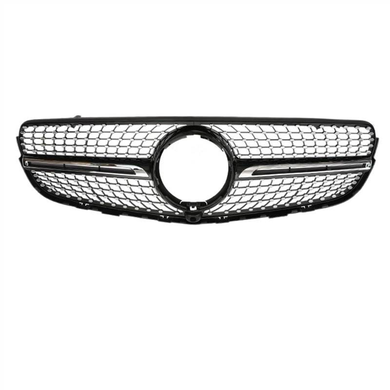 THRU Vorderer Mittelgrill des Kompatibel Mit Benz Für GLC X253 C253 260 300 2015 2016 2017 2018 2019 Auto-Frontgrill Auto-Frontkühlergrill Ersatzzubehör(Black,with Hole) von THRU