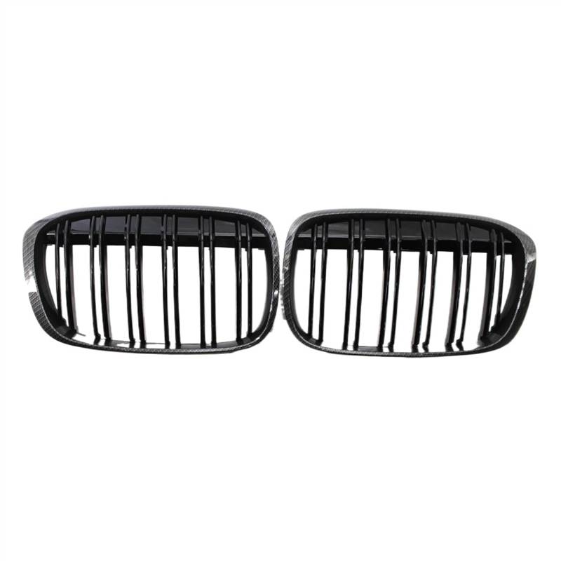 THRU Vorderer Mittelgrill des Kompatibel Mit X1 F48 F49 2016 2017 2018 2019 2020 Auto Glanz Schwarz Front Stoßstange Nieren Grill Gitter Auto Front Kühlergrill(Carbon Fiber) von THRU