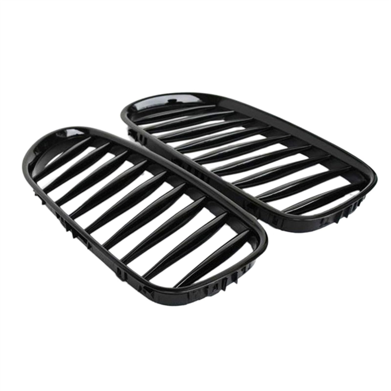 THRU Vorderer Mittelgrill des Kompatibel Mit Z-Serie Z4 E85 2003 2004 2005 2006 2007 2008 Auto Vorne Doppel-Nierengrill Stoßfänger Mesh Front Einlassgitter Ersatz(Black) von THRU