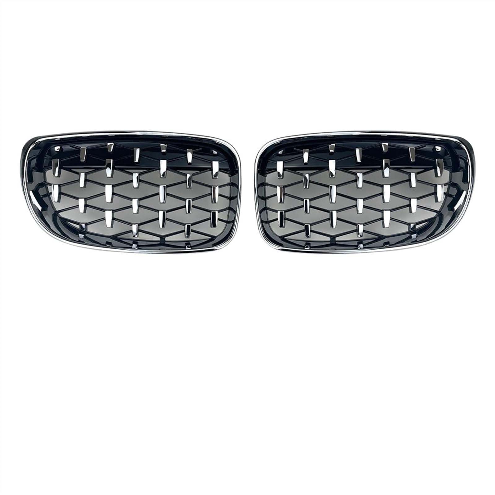 Vorderer Mittelgrill des Kompatibel Mit 1er E81 E87 E82 E88 2007 2008 2009 2010 2011 Frontgrill Stoßstangengrill Tuning Mittelgitter Zubehörteil(All Silvery) von THRU