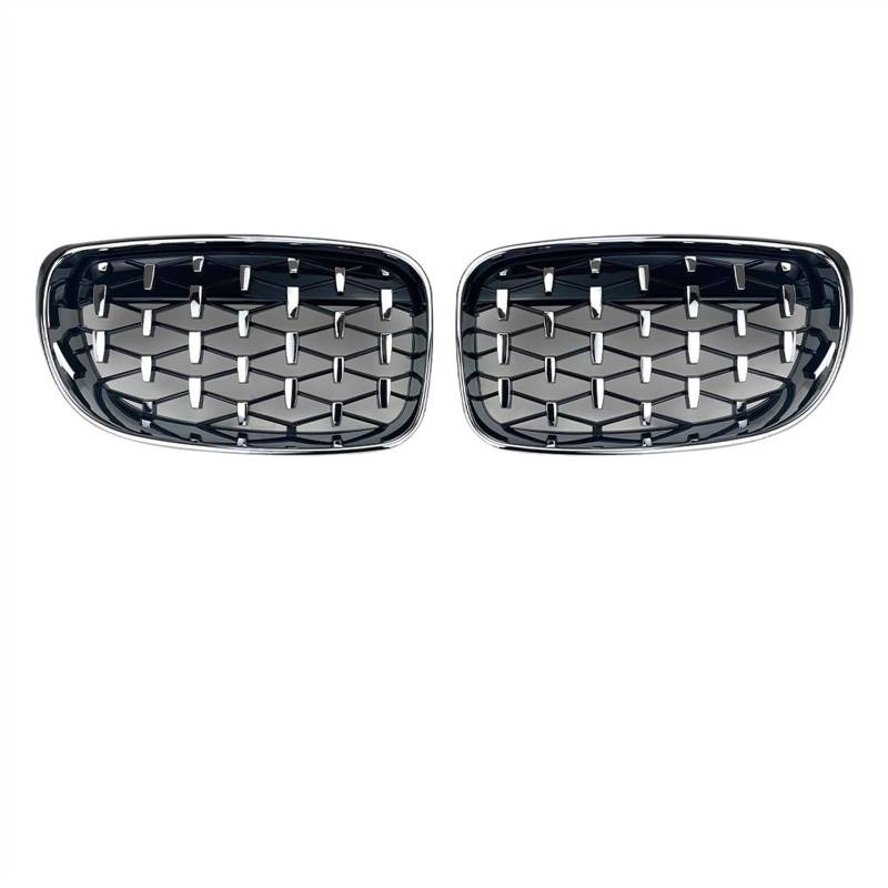 Vorderer Mittelgrill des Kompatibel Mit 1er E81 E87 E82 E88 2007 2008 2009 2010 2011 Frontgrill Stoßstangengrill Tuning Mittelgitter Zubehörteil(All Silvery) von THRU