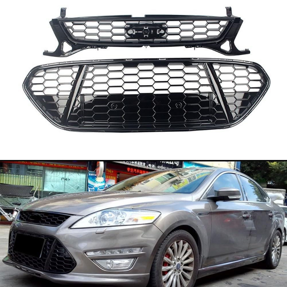 Auto-Frontgrill, Kompatibel mit Ford Mondeo 2011-2013 MK4, Auto-Karosserie-Styling-Zubehör von THetie