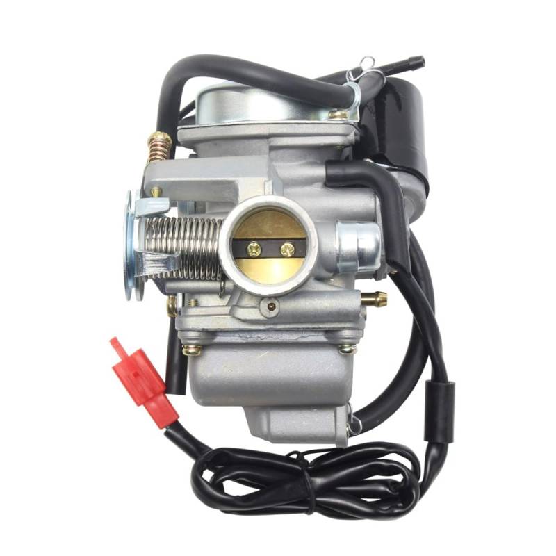 24mm PD24J Motorräder Vergaser Elektrische Choke Kompatibel mit GY6 125cc 150cc Roller ATV 4 Takt Motor Zubehör von THgfdZX