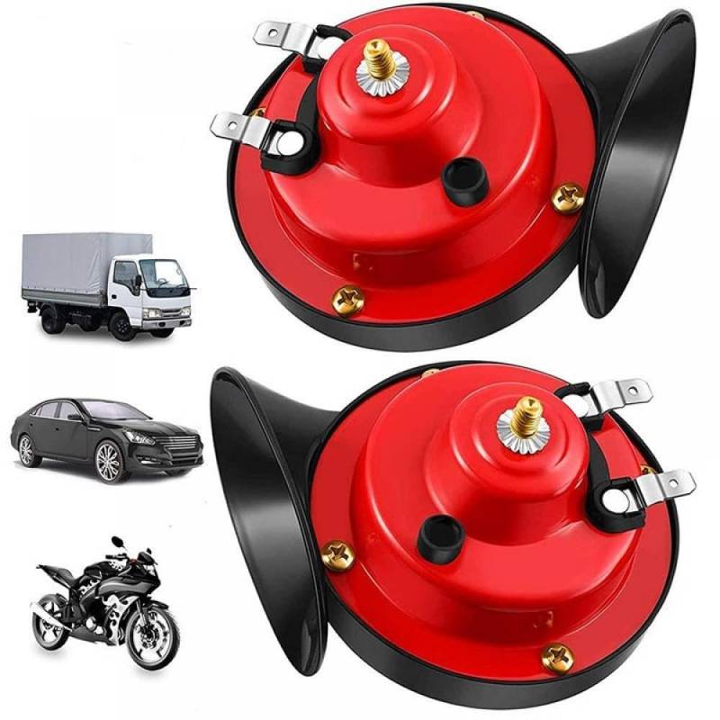 2PC 12V Super laute wasserdichte Air Horn Kompatibel mit Motorrad Auto Boot kompatibel mit ähnlichen Fahrzeugen(12V) von THgfdZX