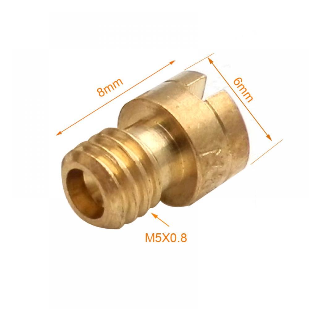 5 mm runde Hauptdüse M5 x 0,8 mm Größe 115–168 kompatibel mit 125 cc 150 cc 152QMI 157QMJ Vergasern für Motorrad-Roller-Moped(SIZE 132) von THgfdZX