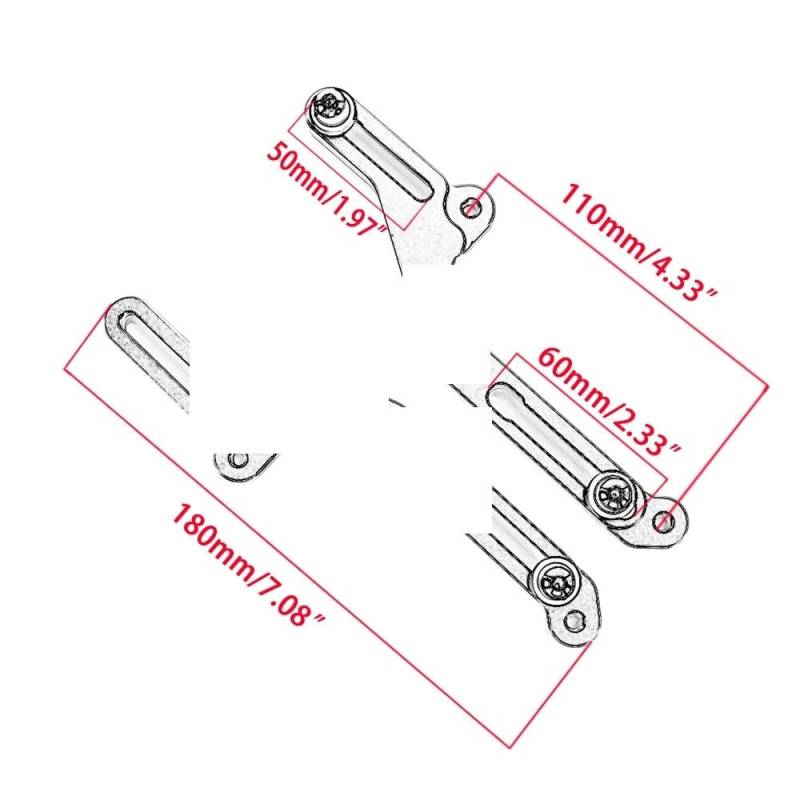 Aluminium-Windschutzscheibenhalterungsversteller für NC750X NC 750X NC750 X 2021, kompatibles Motorrad-Windschutzscheibenzubehör(SILVER) von THgfdZX