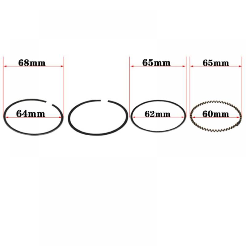 Luftgekühlte Motorkolbenring-Zylinderblockdichtung 65,5 mm Kompatibel mit CB250cc ZS166FMM CB250D-G T4 kompatible Motorräder(PISTON RING) von THgfdZX