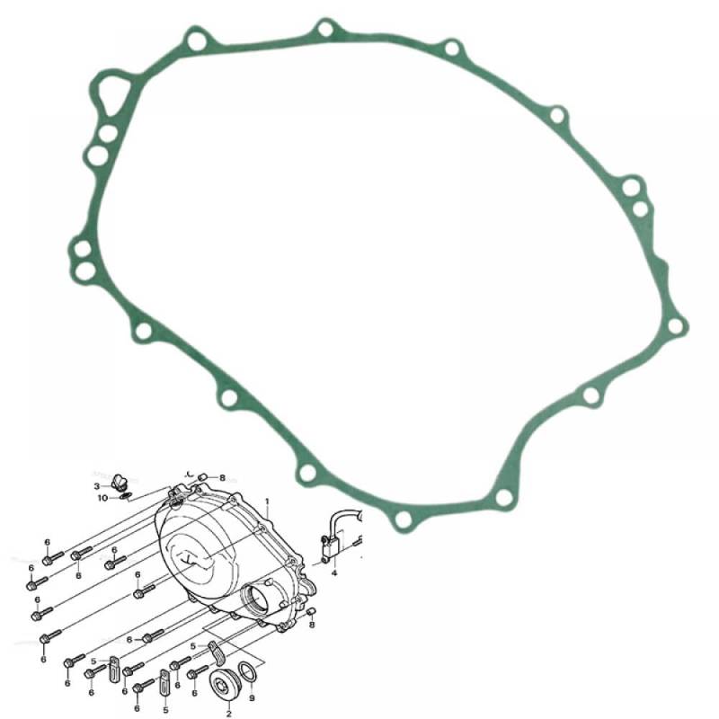 Motorrad-Lichtmaschinen-Kurbelgehäuse-Kupplungsdeckel-Dichtungssatz, kompatibel mit CBR1000 CBR1000RR CBR 1000RR 2004 2005 2006 2007(THE KITS) von THgfdZX