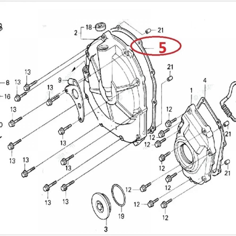 Motorrad-Motor-Generator-Kupplungsdeckel-Dichtung, kompatibel mit CBR600 91–98, CBR900RR 92–99, Hornet CB600F, CB599 98–06(THE KIT) von THgfdZX