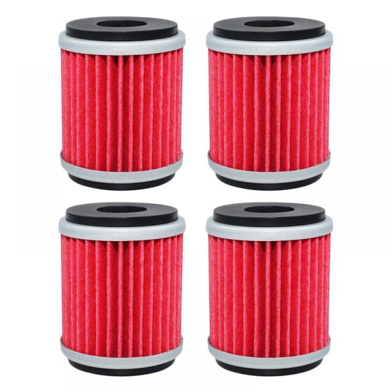 Motorrad-Ölfilter, kompatibel mit EC250 EC250F Six Days EC 250 300 EC300F EC450F 2010 bis 2015(4PCS-RED) von THgfdZX