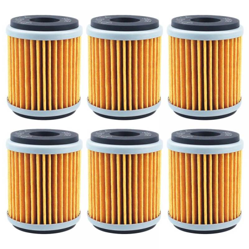 Motorrad-Ölfilter, kompatibel mit EC250 EC250F Six Days EC 250 300 EC300F EC450F 2010 bis 2015(6PCS-YELLOW) von THgfdZX