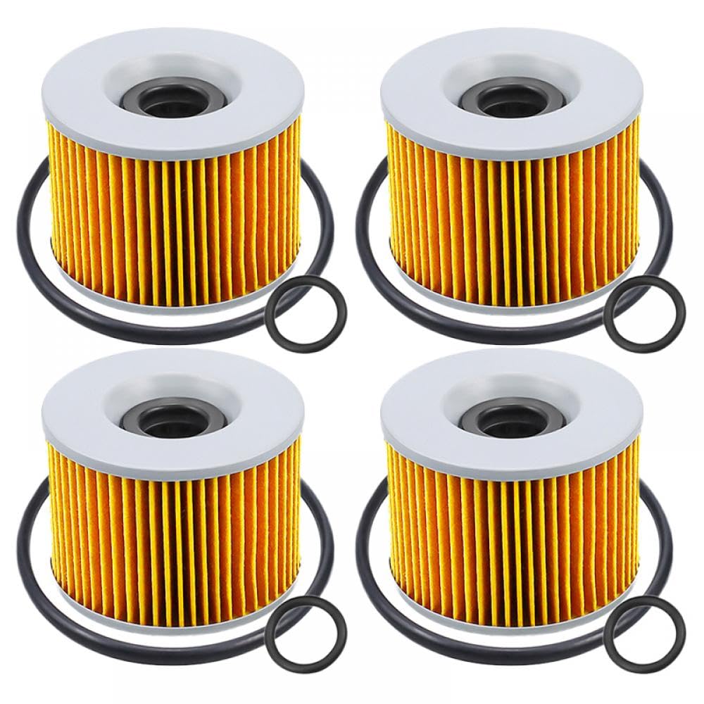 Motorrad-Ölfilter, kompatibel mit EL250 Eliminator 250 EL252 EX250R N 250 GT550 GT750 KR650 GPX250R GPX600R GPX750R(4 PCS-YELLOW) von THgfdZX