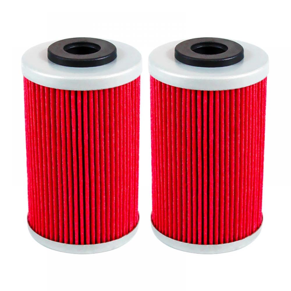 Motorrad-Ölfilter, kompatibel mit FS FE FC 450 550 650 E FE450E FS450E FS650E FS650C FE550E FE650E(2PCS-RED) von THgfdZX