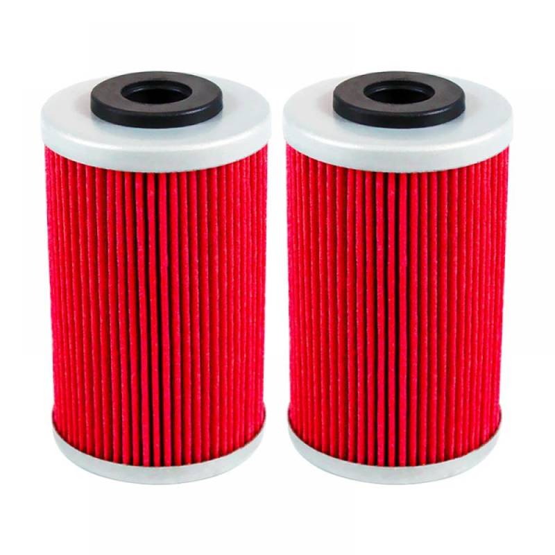 Motorrad-Ölfilter, kompatibel mit FS FE FC 450 550 650 E FE450E FS450E FS650E FS650C FE550E FE650E(2PCS-RED) von THgfdZX