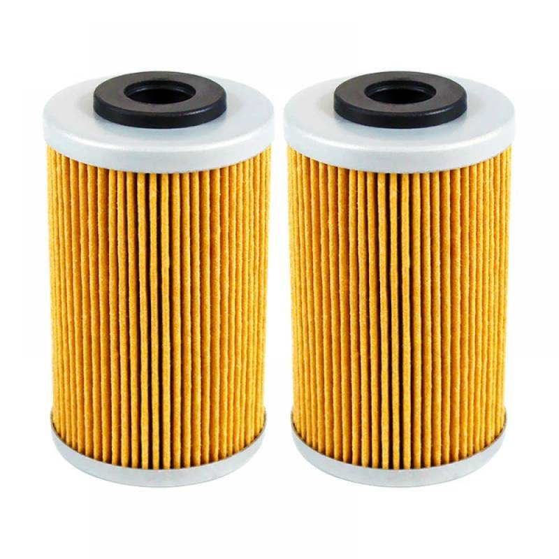 Motorrad-Ölfilter, kompatibel mit FS FE FC 450 550 650 E FE450E FS450E FS650E FS650C FE550E FE650E(2PCS-YELLOW) von THgfdZX