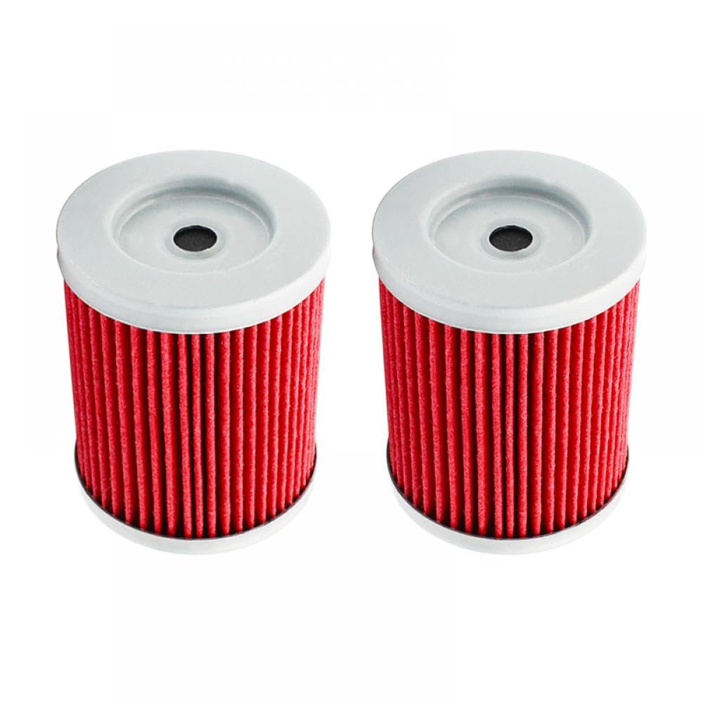 Motorrad-Ölfilter, kompatibel mit Quadsport LT160 LTZ250 Quadrunner LT230 LTF230 LT250 LT300E LTF160 OZARK LTF250 LTF300 LT4WD LTF4WDX(2PCS-RED) von THgfdZX