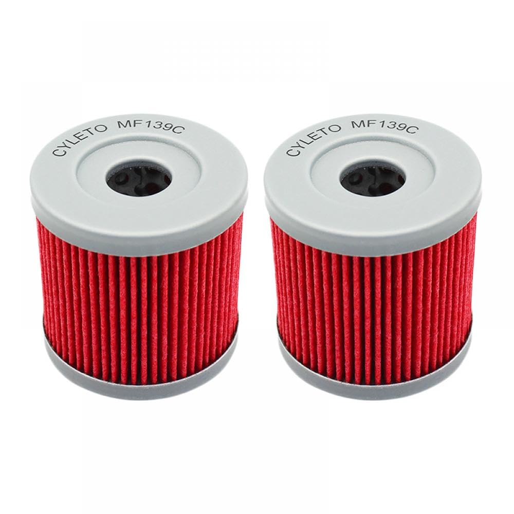 Motorrad-Ölfilter, kompatibel mit S DRZ400 DRZ400E DRZ400S DRZ400SM DRZ 400 SM Quadracer LTR 450 LTZ400 LTZ 400 Quadsport(2PCS-RED) von THgfdZX