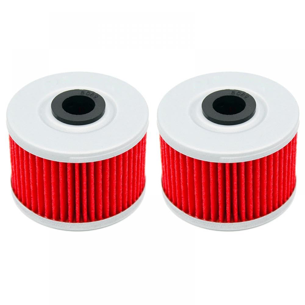 Motorrad-Ölfilter kompatibel mit Dinli 450 DMX 450 DL901 DL902 2005–2008 460 DL904 DMX 460 2008 Hisun 450 HS ATV-2 450(2PCS-RED) von THgfdZX