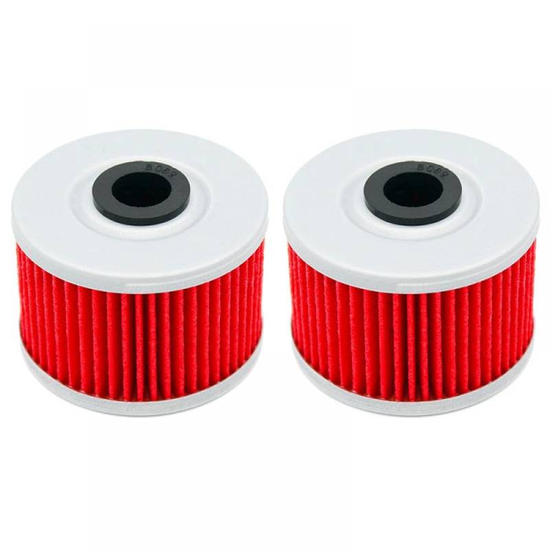 Motorrad-Ölfilter kompatibel mit Dinli 450 DMX 450 DL901 DL902 2005–2008 460 DL904 DMX 460 2008 Hisun 450 HS ATV-2 450(2PCS-RED) von THgfdZX