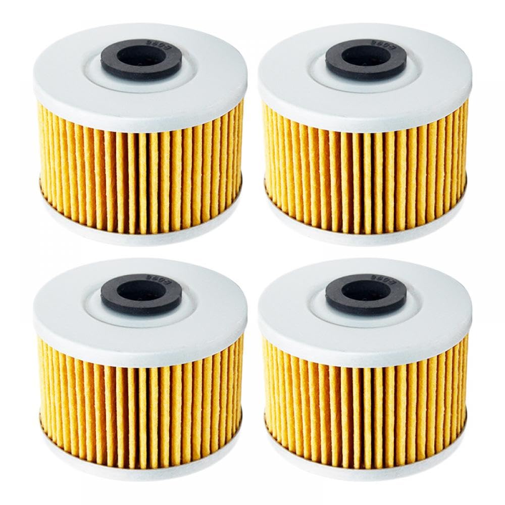 Motorrad-Ölfilter kompatibel mit Dinli 450 DMX 450 DL901 DL902 2005–2008 460 DL904 DMX 460 2008 Hisun 450 HS ATV-2 450(4PCS-YELLOW) von THgfdZX