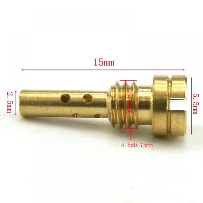 Motorrad-Vergaser, langsamer Strahl, 4,5 mm x 0,75 mm, kompatibel mit CV CVK FCE Carb N424–25 Einspritzdüsengröße 30–80(SIZE 30) von THgfdZX