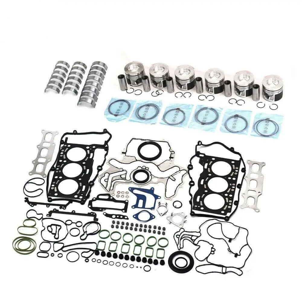 Motorüberholungs-Umbausatz mit Kolben, Lagern, Dichtungen, kompatibel mit PS AD A4 A5 A6 Q5 Q7 30 V6 TDI Diesel CLA CKV CDT CDU von THgfdZX