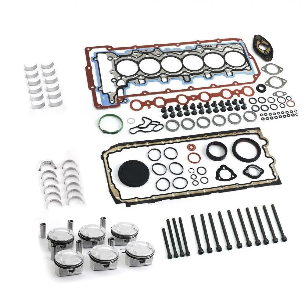 N52B30A Motorüberholungskolbensatz 93:1 kompatibel mit 130i 330i X5 Z4 E82 E90 E60 E89 N52B30 E81 E87 E83 E70 E91 E92 E93 E60 E61 von THgfdZX