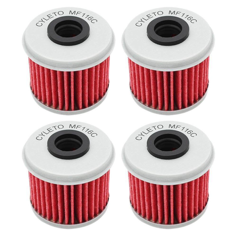 Ölfilter kompatibel mit P ACE 325 ETX 325 M1400 GAS 2014 2015 2016 2017(4PCS-RED) von THgfdZX