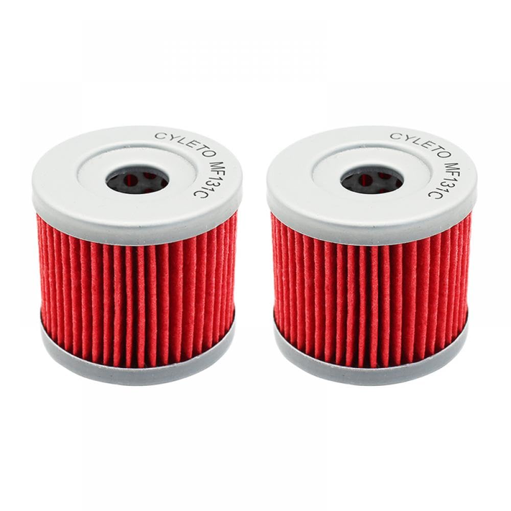 Ölfilter kompatibel mit S ALT125 ALT185 CS125 GN125 GN 125 GS125 Marauder GZ 125 LT125 LT185 Quadsport LTZ90 SP100 SP125(2PCS-RED) von THgfdZX