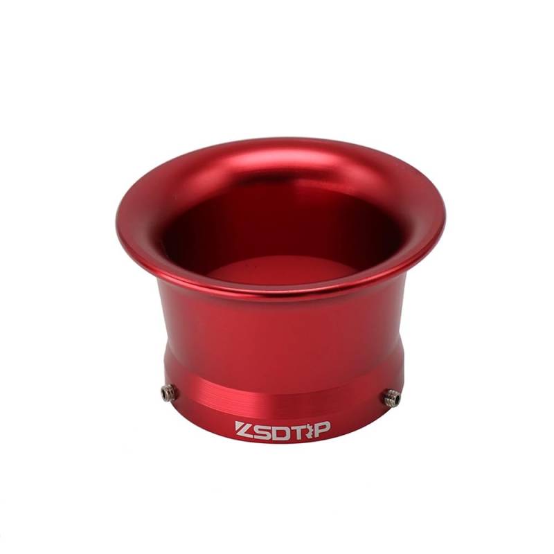 Universal 50mm Motorrad Air Horn Cup Legierung Trompete mit Gaze Mesh Kompatibel mit PWK21 24 26 28 30mm PE28 30mm Vergaser(A-RED) von THgfdZX