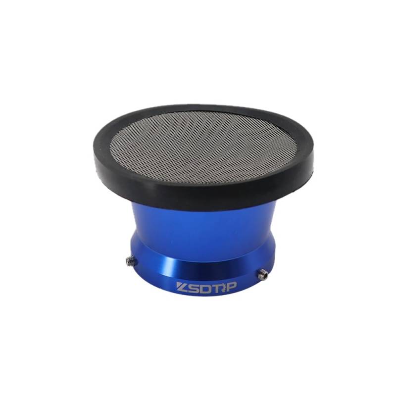 Universal 50mm Motorrad Air Horn Cup Legierung Trompete mit Gaze Mesh Kompatibel mit PWK21 24 26 28 30mm PE28 30mm Vergaser(B-Blue) von THgfdZX