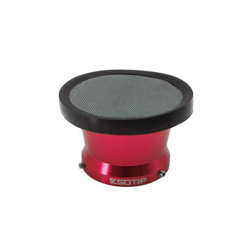 Universal 50mm Motorrad Air Horn Cup Legierung Trompete mit Gaze Mesh Kompatibel mit PWK21 24 26 28 30mm PE28 30mm Vergaser(B-RED) von THgfdZX