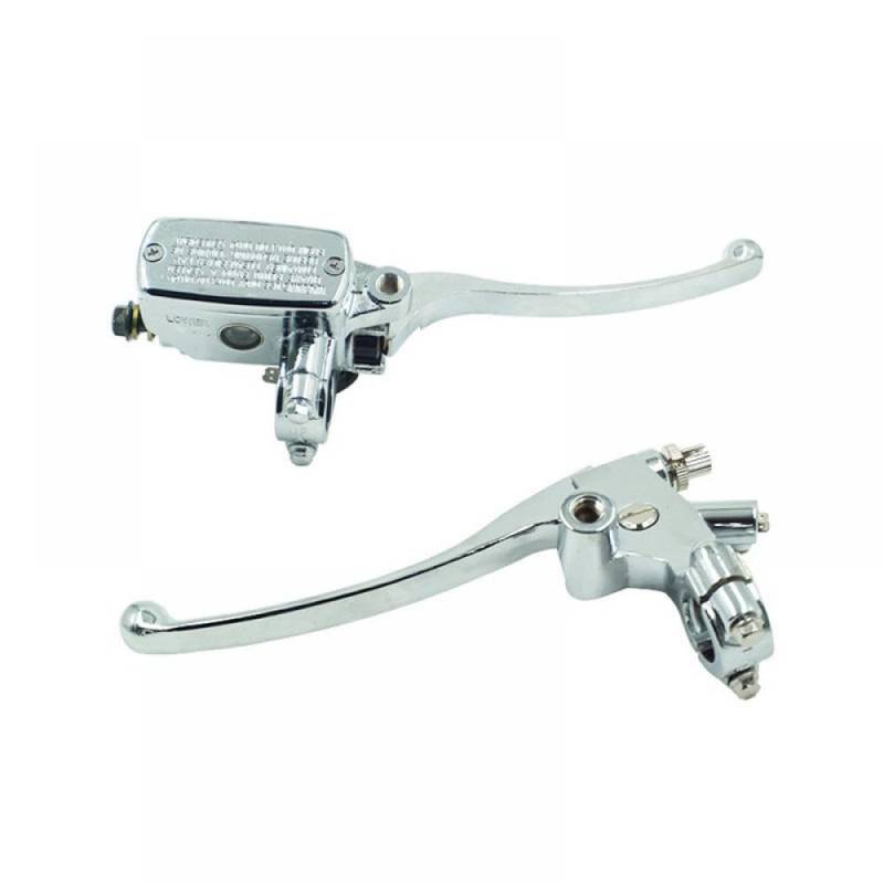 Universal 7/8 22mm Links Rechts Motorrad Bremse Kupplung Pumpe Chrom Disc Hydraulische Bremse Hauptzylinder Kompatibel Mit Verschiedenen Modellen(WHITE) von THgfdZX