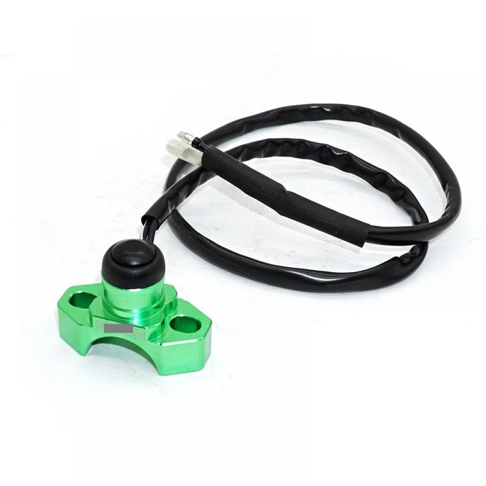 Universeller 22 mm Motorrad-Schalter aus modifizierter Aluminiumlegierung mit separater Start-Aus-Taste, kompatibel mit CRF BOSUER K6 T6(GREEN) von THgfdZX